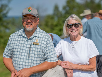 NPS Director Chuck Sams with board member Janet Bewley - NPS Photo