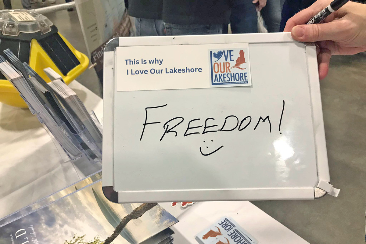 I love our lakeshore for the freedom