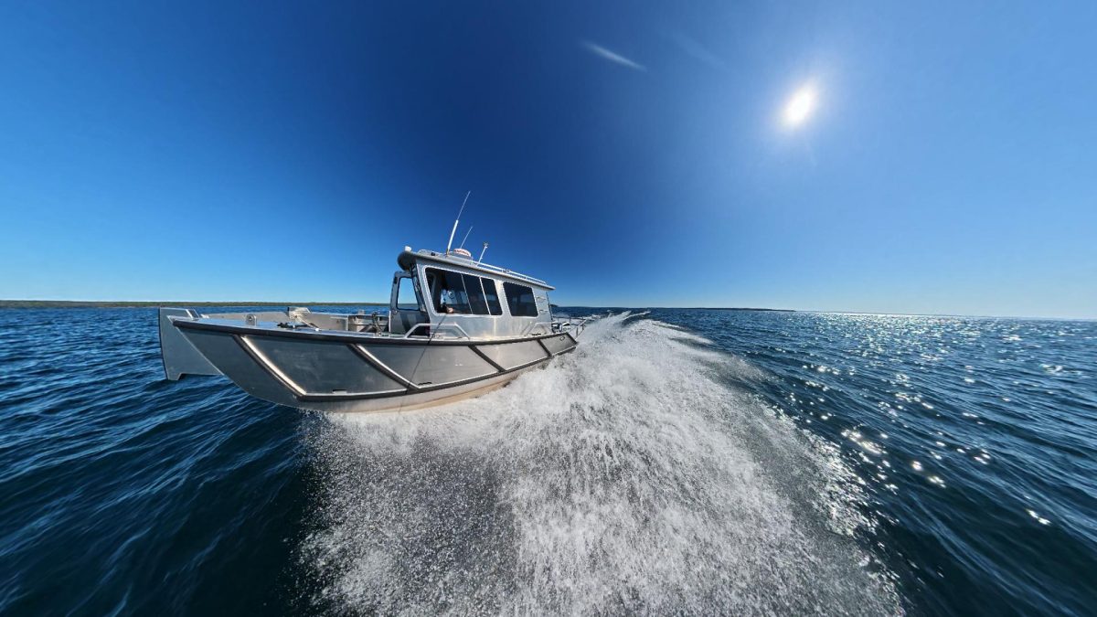 The NPS Ajijaak en route between buoys - Jon Okerstrom photo