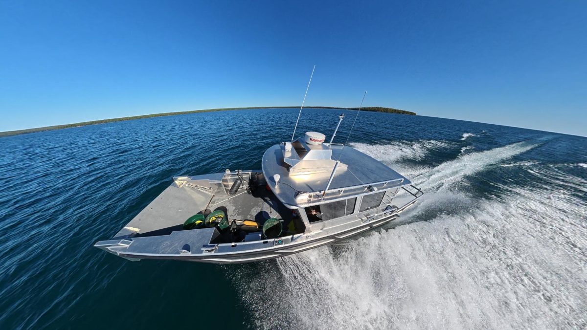 The NPS Ajijaak en route between buoys - Jon Okerstrom photo