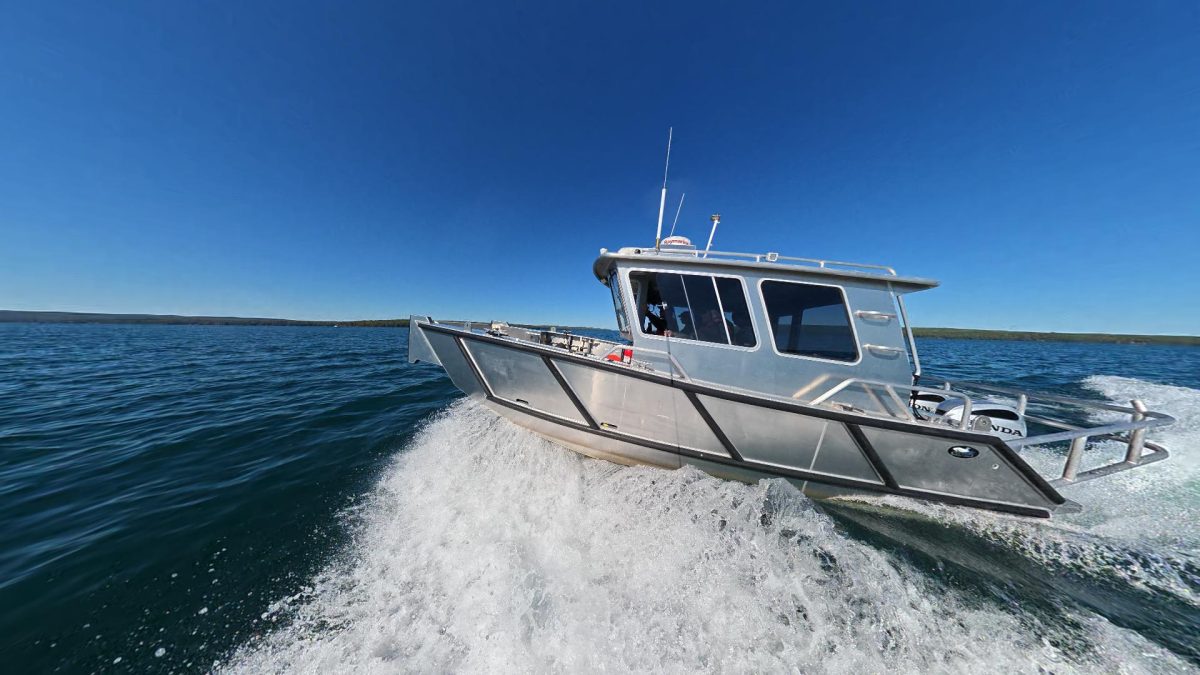 The NPS Ajijaak en route between buoys - Jon Okerstrom photo